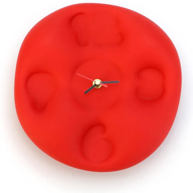 Ikonic Klok - Bubble Clock Rood - Teun Zwets