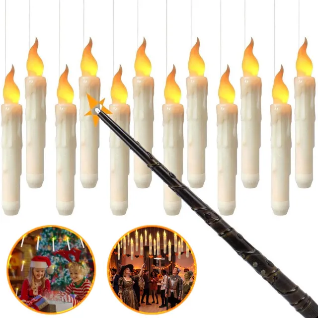NCRealher 24 Drijvende Kaarsen Met Afstandsbediening - Halloween- En Kerstversiering - Flikkerende Vlamloze Drijvende Led-Kaars Wit
