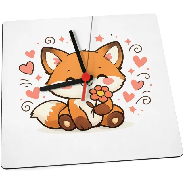 Mr Cadeautjes Klok 19 x 19 - design Een vrolijk waarderingsontwerp met een schattige mascotte en | cadeau Wit