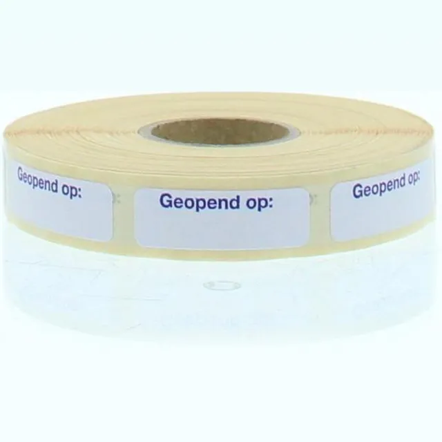 Spruyt Hillen Sticker geopend op 1000 stuks wit