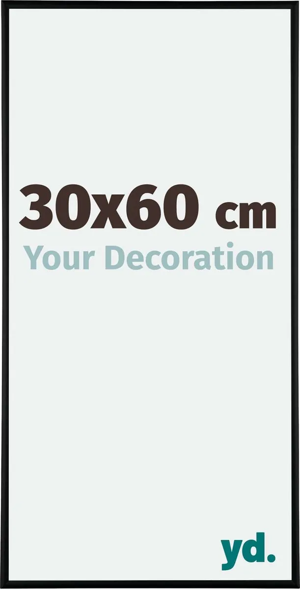 yd. Your Decoration - Fotolijst 30x60 cm - Aluminium - Zwart Mat - Kent