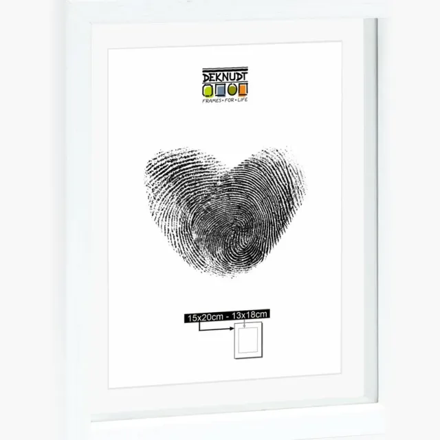 Deknudt Frames fotolijst met zwevend effect S68SG1 - wit - 15x20 cm