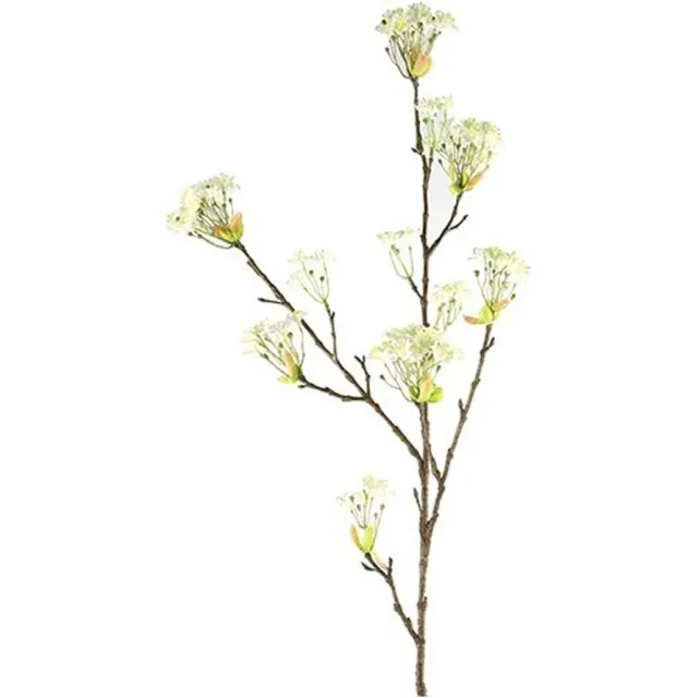 Kunstbloem Knop Cornus mas wit