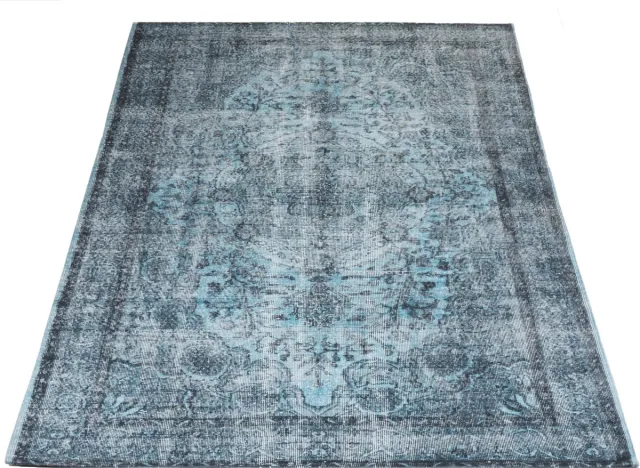 Veer Carpets Vloerkleed Mila Blue 160 x 230 cm - Laagpolig Synthetisch Vloerkleed – Vintage / Oosters Design Blauw