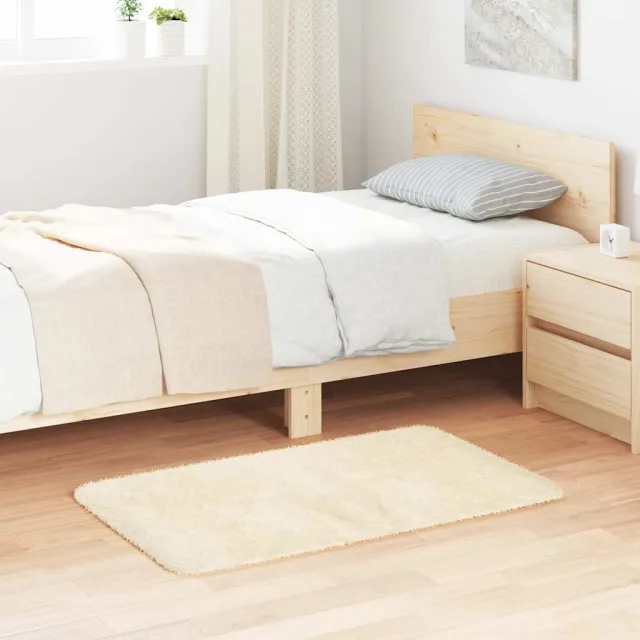vidaXL Hoogpolig vloerkleed NAVARRA 60x100 cm polyester crèmekleurig, foto 2