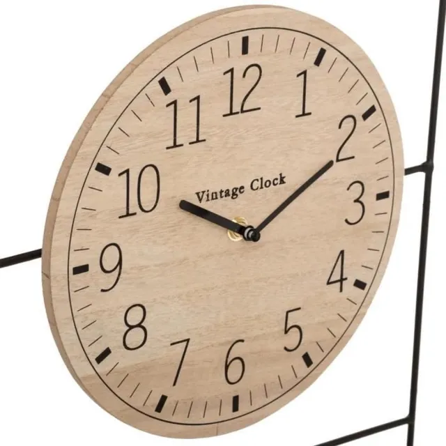 Atmosphera Créateur d'intérieur® Klok met eeuwigdurende kalender en kunstplant CAMILLE Noir