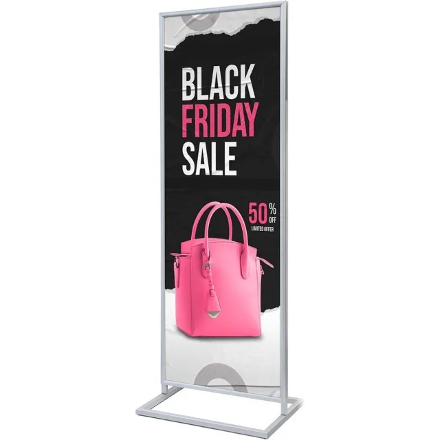 Syna Poster Display Decor Click 2 X A1 - Syna PDCL2XA1D - Horeca & Professioneel Zilver