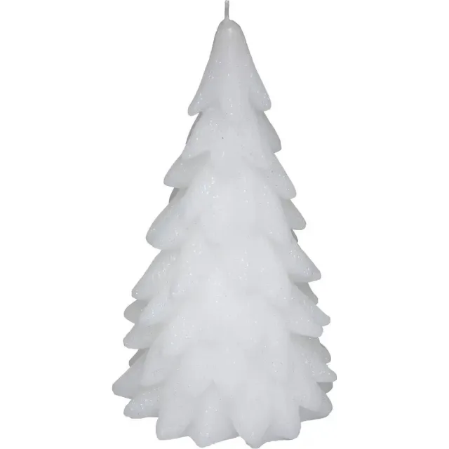 Atmosphera Créateur d'intérieur® Kerstboom kaars 396 g, 20,5 cm wit