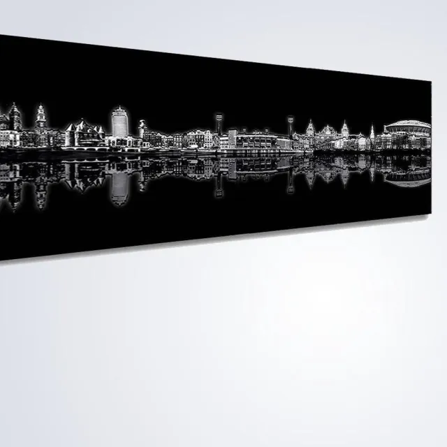 AFC Ajax Schilderij - Canvas Afca Skyline - Multicolor - 120 X 2 Cm
