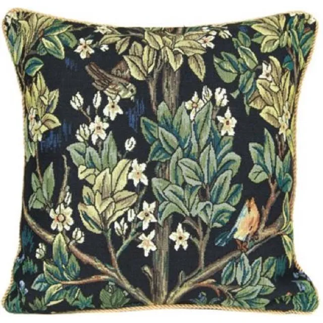 Signare Kussenhoes - Gobelinstof - Morris - Tree of Life - Blauw - 45 cm