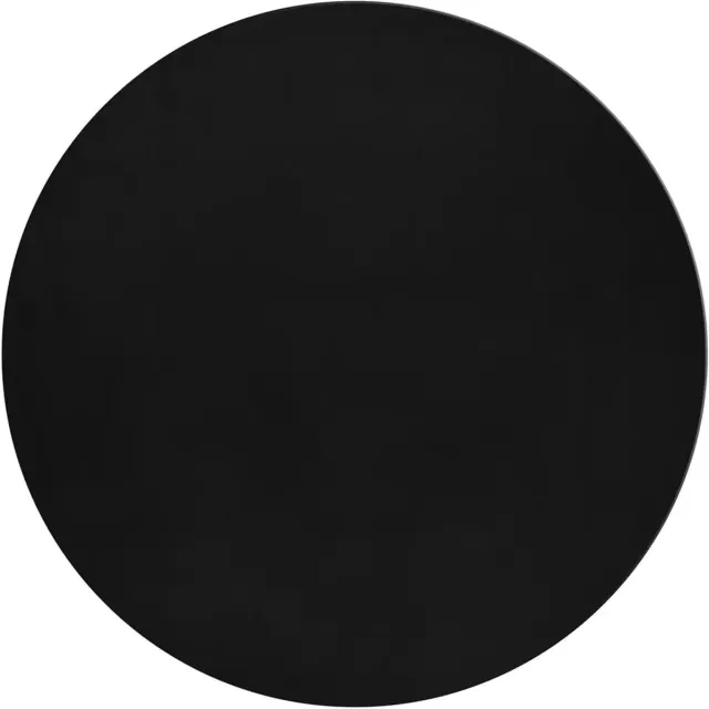 Dutch XXL Rond Wasbaar Vloerkleed | Tapijt | Pouffy | Uni | Zwart | 200x200 cm
