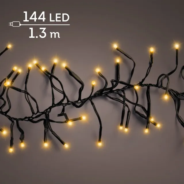 Lumineo Clusterverlichting led 144 lampjes klassiek warm