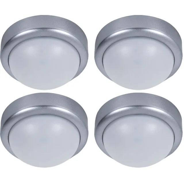 Globo Plafondlamp Ganglamp Keukenlamp LED plafondlamp zilver wit, 3.12W 380lm 4000K, DxH 12x6 cm, set van 4