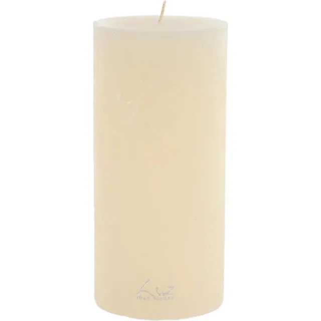 LUZ Rasteli Luz Your Kaars Cilinder Wit-Asperge Wit D 9 cm H 19 cm