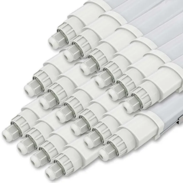 LEDVION 16x LED Armatuur - 120 cm - 30W - 4000K - 3600 lumen - IP65 - Koppelbaar Wit