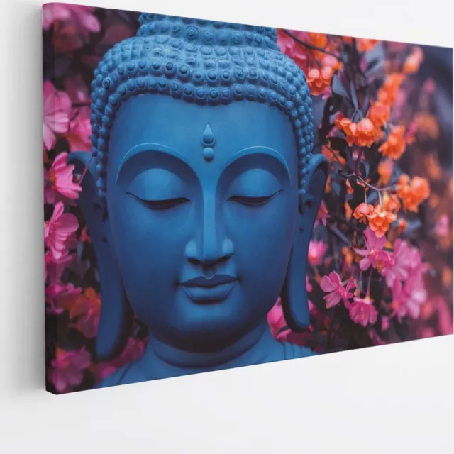 Saammp Canvas Schilderij - Boeddha - 90x60 - Foto op canvas - Wanddecoratie - Muurdecoratie Woonkamer - Woonkamer Decoratie Multicolor