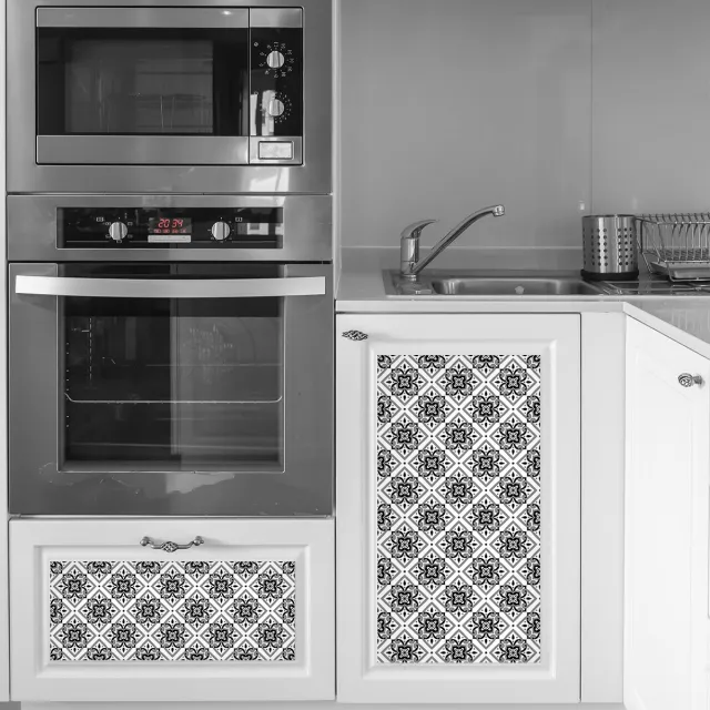 Ambiance Sticker Muurstickers - Zelfklevende tegelmuurstickers voor keuken en badkamer - 24 FRAGA MEUBEL-TEGELSTICKERS - 24 stickers 15x15cm Multi color