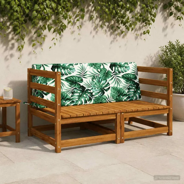 vidaXL Rugkussen SOEST 100% Polyester Bladpatroon 120 x 20 x 40 cm Groen