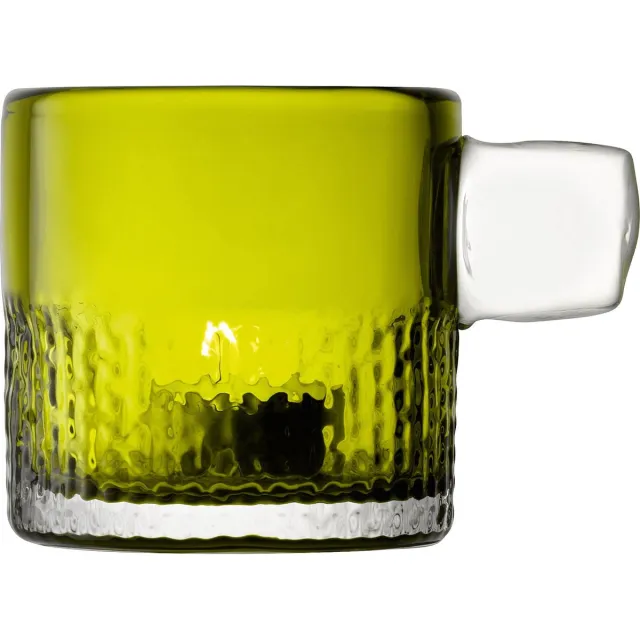 L.S.A. Handle Theelichthouder 9 cm - Glas - Groen