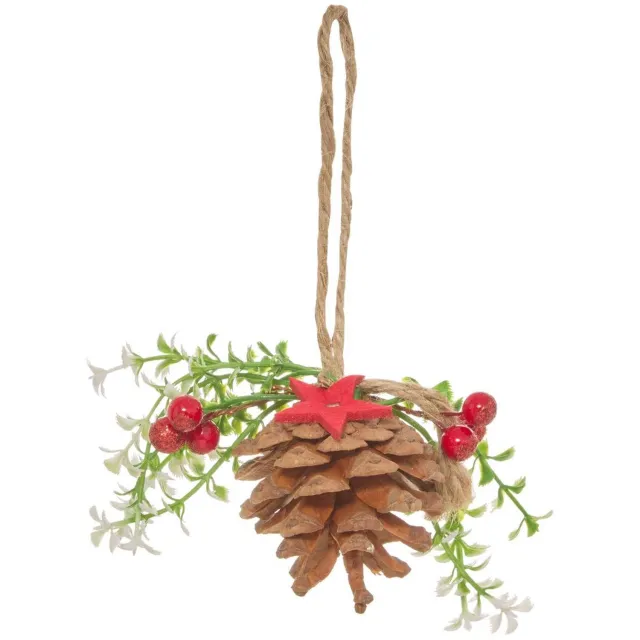 Feeric lights & Christmas Hangversiering in de vorm van een appel aan een dennenboom, 7,6 x 6 cm Modèle C