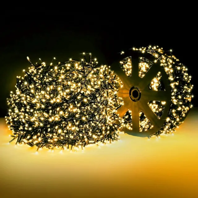 Thuys Kerstverlichting 25M – 1000LED – Warm Wit – 8 Lichtstanden – IP44 Waterdicht