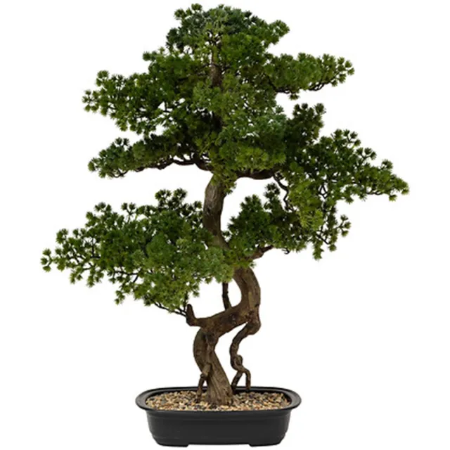 Atmosphera bonsai boom - in keramische pot - 86 cm - kunstplant - groen - Nepplanten - Sierplanten - Japanse stijl