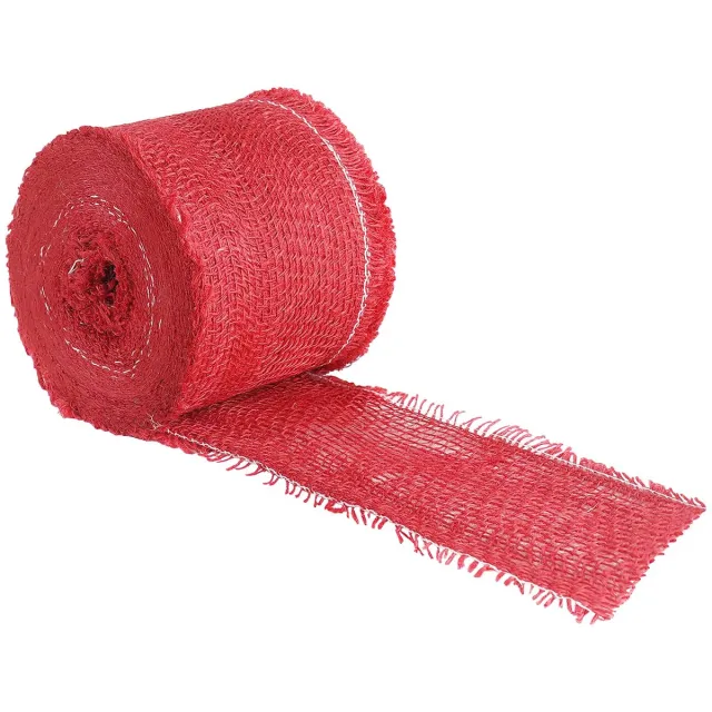 vidaXL Tuin - Jute - Net - 10 - cm - x - 5 - m - 180 - gsm - 100% - Tossa - Jute - Rood