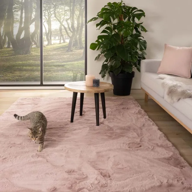 Tapeso Fluffy vloerkleed - Comfy Plus roze 200x290
