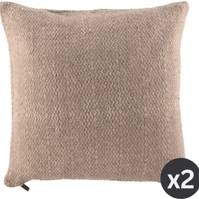 Tiseco Kussen ARTEM (gevuld) - SET/2 - 45x45 cm, taupe