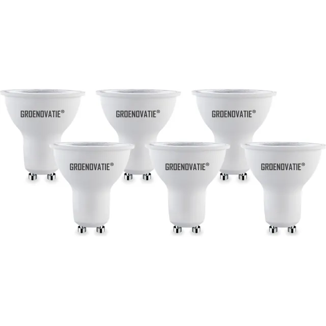 Groenovatie GU10 LED Spot - 5W - Warm Wit - COB - 6-Pack