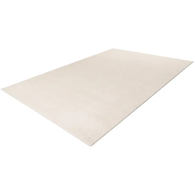 Pierre Cardin Vloerkleed - Modern Tapijt - Japandi Stijl - Creme Wit - 3D-effect - Luxe en Duurzaam