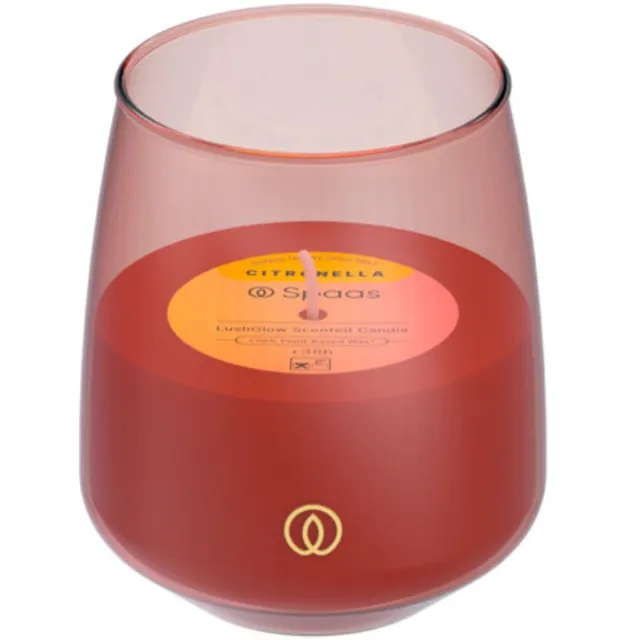 Spaas LushGlow Geurkaars Brandduur ± 38 u Levendig Rood