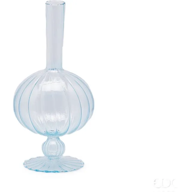 EDG Vaas- Glas - blauw - D13 x H26 cm - Opening 2 cm