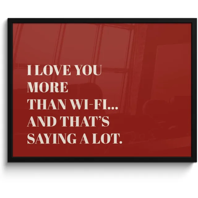 FrameYourWall Poster in lijst - Fotolijst 70x50 cm - Posters - Rood - Quote - Liefde - Posterlijst zwart - Decoratie - Wanddecoratie woonkamer - Muurdecoratie slaapkamer Tekst - Liefde
