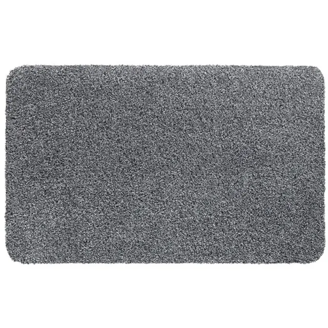 Hamat Aquastop Grey 100 x 250 cm - Wasbare Droogloopmat - Schoonloopmat Binnen - Katoen/Polyester - 30°C Grijs