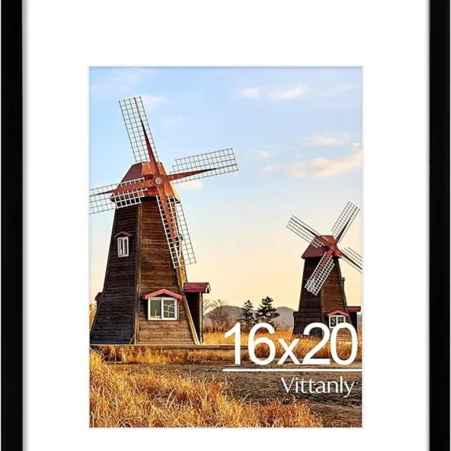 Homaxy Fotolijst - Modern - Fotomaat - 16x20inch( 40x50 cm) - Zwart black