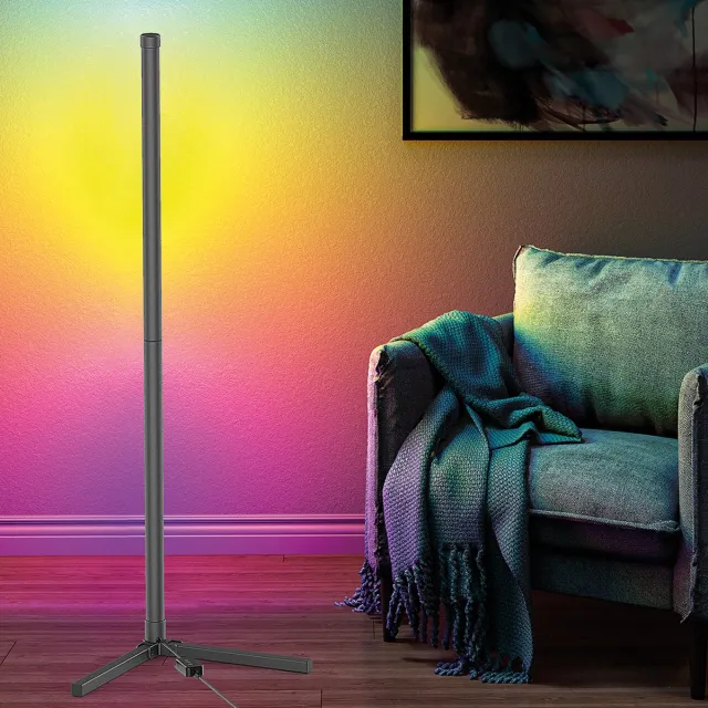 RealPower Lightstick ONE lamp - LED Lamp - Lamp Woonkamer - Staand Lamp - Sfeerlamp op Netstroom - Met Afstandsbediening en App - RGB