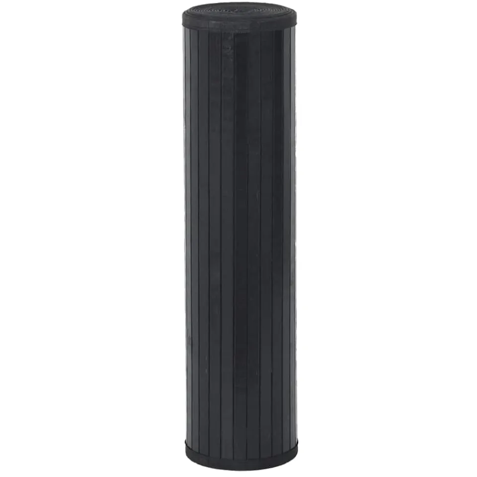 vidaXL Vloerkleed rechthoekig 70x200 cm bamboe zwart