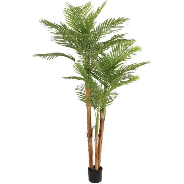 NeverLeafs Kentiapalm kunstplant - 190 cm - tropisch design voor binnen Groen