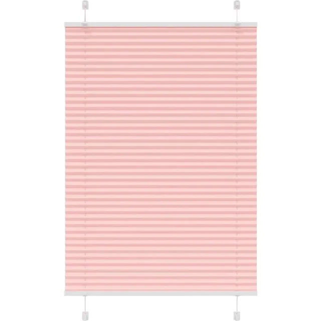 vidaXL Plissé - rolgordijn - 100x150 - cm - stofbreedte - 99,4cm - polyester - roze