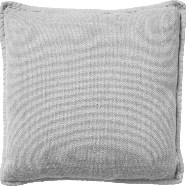 Dutch Decor BOWIE - sierkussen 45x45 cm - gewassen katoen - Micro Chip - grijs - Inclusief binnenkussen - Luxe kussens voor woonkamer & bank Lichtgrijs