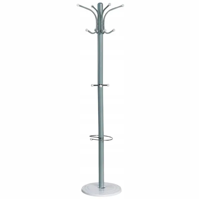Furnitex VELICO C-1801 Serie - Staande Kapstok - Grijs - Met Parapluring - Metalen Constructie