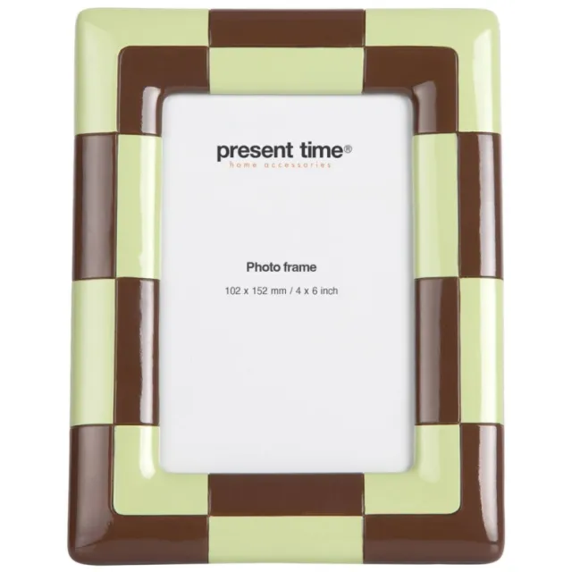 Present Time Firenze fotolijst - chocolade bruin/zachtgroen