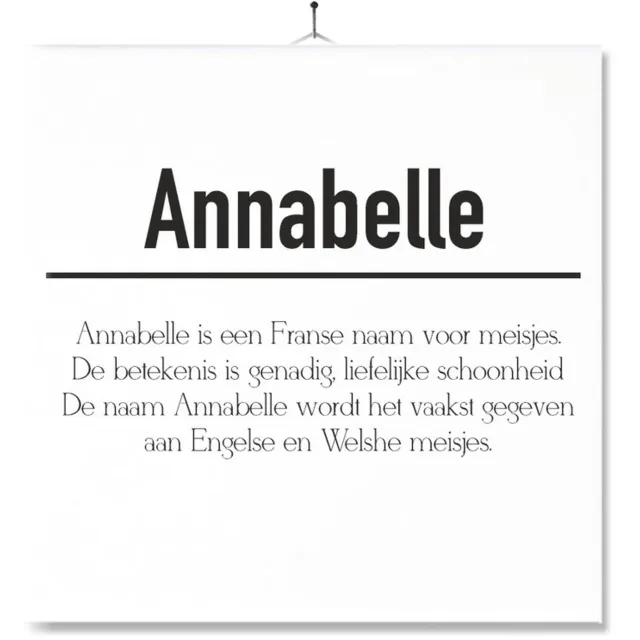 MC Living Tegel Met Opdruk | Betekenis | Kado | Cadeau | Met Naam - Annabelle Multi-Color