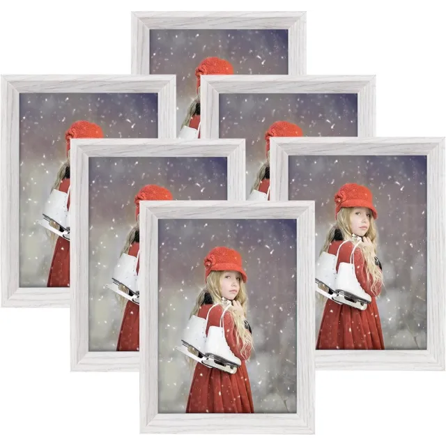Metrekey Fotolijst Vintage Hout Wit MDF Portretlijst Fotolijst Verwijderbare Lijst