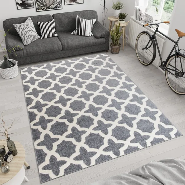 Tapiso Maroko Vloerkleed Woonkamer Modern Tapijt Grijs 3