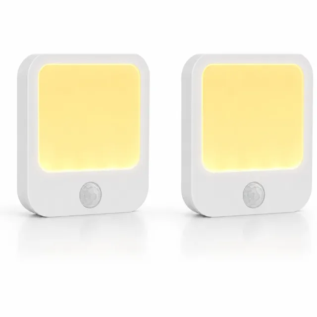 ZoeZo Design ZoeZo Nachtlampje Stopcontact met Bewegingssensor 2 Stuks - Dimbare LED-Lamp - Warm Wit Licht - Dag en Nacht sensor Warm Licht