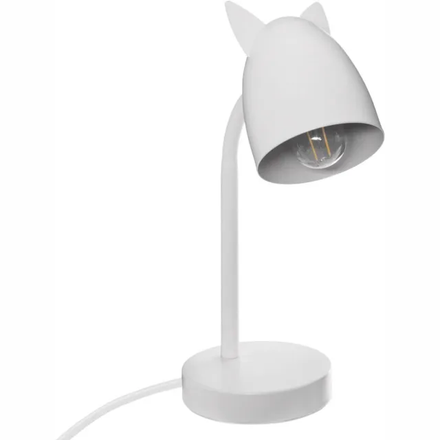 Atmosphera Bureaulamp met Oortjes - 18 x 12,5 x 31 cm - Wit
