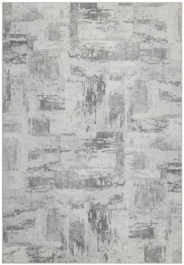 Dutch XXL Laagpolig Vloerkleed | Tapijt | Visionary | Abstract | Grijs | 80x150 cm