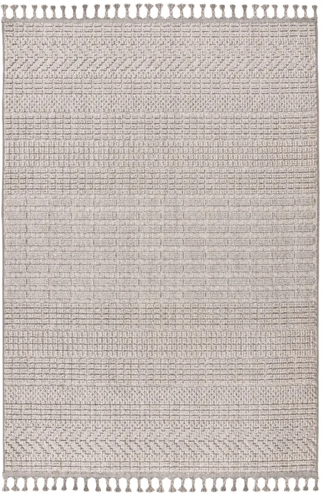 Dutch XXL Laagpolig Vloerkleed | Tapijt | Luxor | Grafisch | Zilver | 120x170 cm